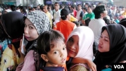 Para tenaga kerja wanita (TKW) Indonesia di KBRI Kuala Lumpur (Foto: dok.).