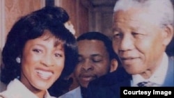 Julia A. Wilson with Nelson Mandela