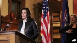 Guvernatorja e Miçiganit Gretchen Whitmer flet pas parandalimit të komplotit për rrëmbimin e saj