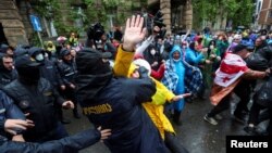 Protest against a bill on "foreign agents" in Tbilisi