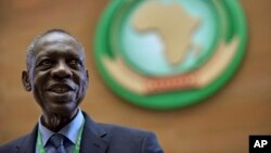 Issa Hayatou, ancien président de la CAF, en Éthiopie, le 16 mars 2017.