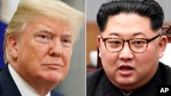 도널드 트럼프 미국 대통령과 김정은 북한 국무위원장.