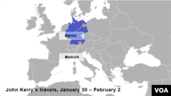 John Kerry's Travels, January 30 – February 2