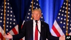 លោក Donald Trump ថ្លែង​នៅ​ក្នុង​ក្រុង Youngstown រដ្ឋ Ohio កាលពី​ថ្ងៃទី១៥ ខែសីហា ឆ្នាំ២០១៦។