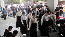Mourners arrive to offer condolences at Seoul National University Hospital where a funeral hall for late Seoul Mayor Park Won-soon was established in Seoul, South Korea. Friday, July 10, 2020. Park left a note saying he felt "sorry to all people"…