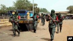 Des forces maliennes à Gao, Mali, le 23 février 2017. 