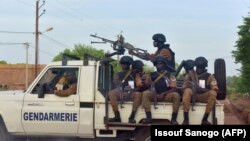 Patrouille de gendarmes à Ouahigouya au Burkina Faso le 30 octobre 2018.