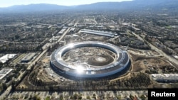 The Apple Campus is seen under construction in Cupertino, California