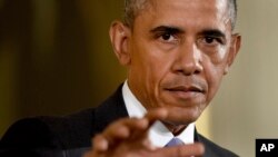 Barack Obama lors de sa conférence de presse à la Maison-Blanche, Washington, 15 juillet 2015.