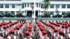 Presiden Joko Widodo memeriksa pasukan prajurit Pasukan Khas TNI Angkatan Udara di Jakarta. (Foto dok.: Biro Pers kepresidenan).