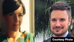 Les experts de l'ONU Zaida Catalan et Michael Sharp, disparus dans le Kasaï le 12 mars 2017 et retrouvé mort le 27 mars.