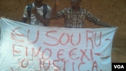 Manifestants en Angola, le 22 août 2016.