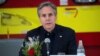 U.S. Secretary of State Antony Blinken speaks during a press conference at the Kangerlussuaq Airport in Kangerlussuaq, Greenland, May 20, 2021.