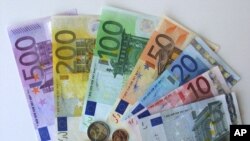 Mata uang euro.