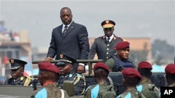 Le président congolais Joseph Kabila lors d'un défilé militaire