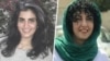 از راست: نرگس محمدی و لُجین الهذلول