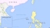 斯卡伯勒浅滩(中国称黄岩岛，菲律宾称马辛洛克浅滩)地理位置图。 