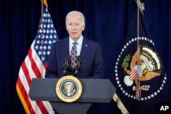 Predsjednik Joe Biden govori o smrti bivšeg predsjednika Jimmyja Cartera, 29. decembra 2024. u hotelu Company House u Christianstedu, St. Croix, Američka Djevičanska ostrva.