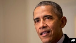 Presiden AS Barack Obama di Gedung Putih, Washington.