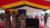 Le cercueil de Idriss Déby à N'Djamena, le 23 avril 2021.