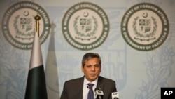 Juru bicara Kementerian Luar Negeri Pakistan, Nafees Zakaria di Islamabad, Pakistan (Foto: dok).