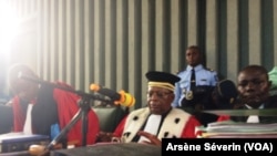 Le juge Christian Oba de la cour d'appel de Brazzaville, le 7 mai 2018. (VOA/Arsène Séverin)