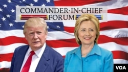 Donald Trump, Capres AS dari Partai Republik (kiri) dan Hillary Clinton, Capres AS dari Partai Demokrat (Foto: dok).