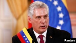 Le président cubain Miguel Díaz Canel à Caracas, le 30 mai 2018.