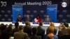  Présentation d'un rapport sur les perspectives de l'économie mondiale au siège du FMI.