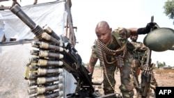 Des soldats FARDC près de Goma en République démocratique du Congo (RDC)