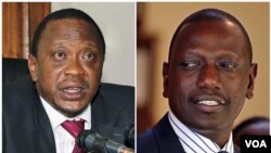 Dua terdakwa kejahatan perang Kenya, Uhuru Kenyatta dan William Ruto diperbolehkan mencalonkan diri sebagai Capres dan Cawapres (foto: dok). 