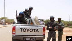 lLes forces de sécurité déployées à Ouagadougou en avril suite une grogne des commrçants dont les magasins avaient été pillés par des soldats