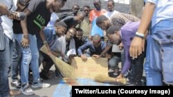 Bayi lingomba LUCHA (Lutte pour le changement na Goma, 30 novembre 2018. (Twitter/Lucha)