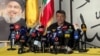 Mkuu wa vyombo vya habari Mohammad Afif akizungumza na waandishi wa habari huko Beirut Novemba 11, 2024.Picha na REUTERS/Haider Kadhim