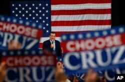 Republican presidential candidate Sen. Ted Cruz, R-Texas, speaks during a campaign event in Green Bay, Wisconsin, April 3, 2016.