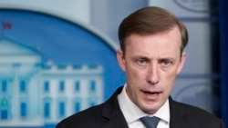 FILE - White House national security adviser Jake Sullivan speaks during the daily briefing at the White House in Washington, Oct. 26, 2021.
