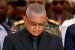 FILE - Debretsion Gebremichael, Tigray Regional President, attends a ceremony in Mekele, Tigray region, Ethiopia, June 26, 2019.