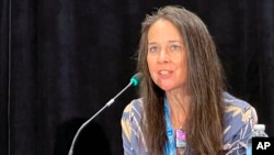 FILE - Jen Easterly, director of Department of Homeland Security's Cybersecurity and Infrastructure Security Agency, photographed in Iowa, Aug. 14, 2021. On Tuesday, she expressed concern that misinformation or influence by U.S. adversaries could ignite violence at the polls.
