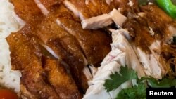 A dish is pictured as Urban Hawker, a Singapore-style hawker market, opens in Midtown Manhattan in New York, NY, U.S., September 28, 2022. (REUTERS/Roselle Chen)