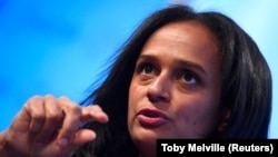 FILE - While leading Angola's state-owned oil firm, Sonangol, Isabel dos Santos speaks at a Reuters Newsmaker event in London, Oct. 18, 2017. She's being investigated for alleged improprieties at the company.