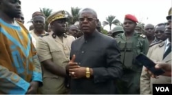 Governor Augustine Awah Fonka in Bangourain, Sunday, Dec. 23, 2018. (Photo: M. Kindzeka)