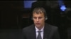 Elvedin Pasic the first witness giving testimony in the case against former Bosnian Serb military chief Ratko Mladic in the court room in The Hague, July 9, 2012.