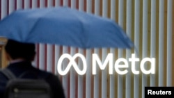 FILE - The logo of Meta is seen in Davos, Switzerland, May 22, 2022. 