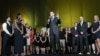 Lance Armstrong stands onstage during the 15th anniversary celebration for Livestrong, his cancer-fighting charity, in Austin, Texas, on October 19, 2012.