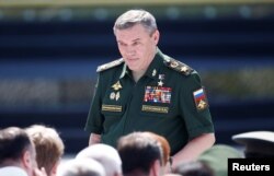 Chief of the General Staff of Russian Armed Forces, Valery Gerasimov, arrives for the opening ceremony of the International Army Games 2017 in Alabino, outside Moscow, Russia, July 29, 2017.