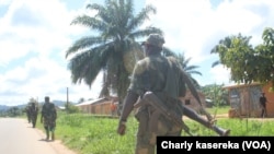 Des militaires congolais à Erengeti, Beni, Nord-Kivu, 25 mai 2016.