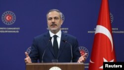 Türkiyə Xarici İşlər Naziri Hakan Fidan. Ankara, Türkiyə. 24 fevral, 2025. 