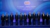 From left, Secretary General of the Association of Southeast Asian Nations (ASEAN) Le Luong Minh, Brunei's Sultan Hassanal Bolkiah, Cambodian Prime Minister Hun Sen, Indonesian President Joko Widodo, Laos Prime Minister Thongloun Sisoulith, Russian Presid