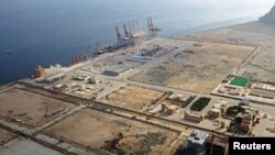 FILE - A general view of Gwadar port in Gwadar, Pakistan, Oct. 4, 2017.