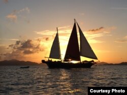 Sailboat Goddess Athena in the Virgin Islands National Park